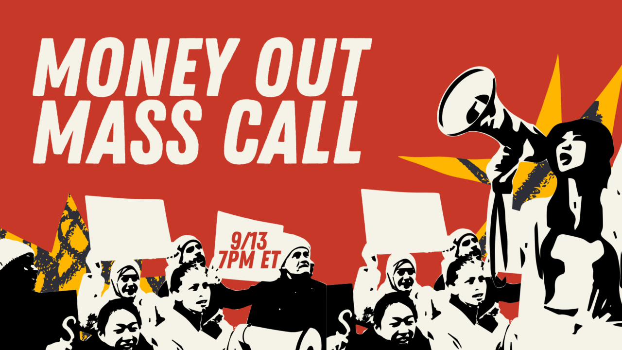 Youth Money Out Mass Call